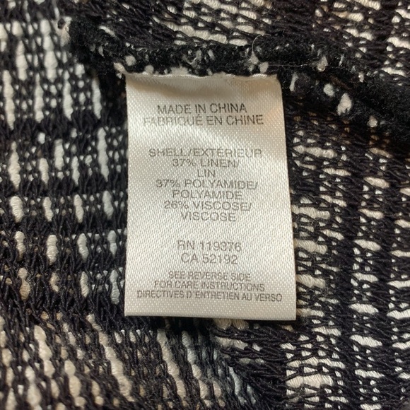 HELMUT LANG black and white sleeveless Linen Mix Woven dress size m NWT - Picture 5 of 9